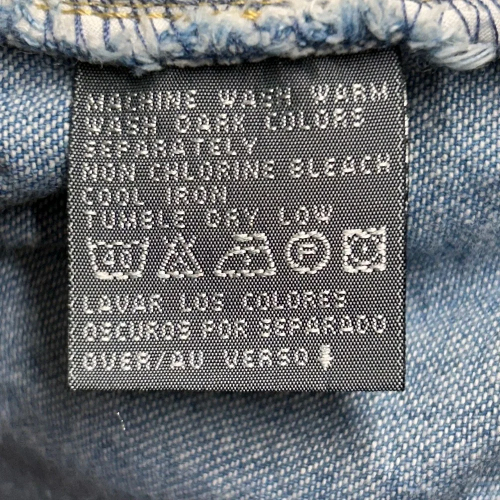 Lizwear Womens Button Front Denim A-Line Skirt Size 8‎ Blue Cotton Vintage Y2K